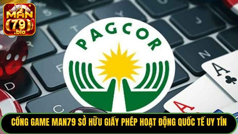 Cổng game Man79 sở hữu giấy phép hoạt động quốc tế uy tín.