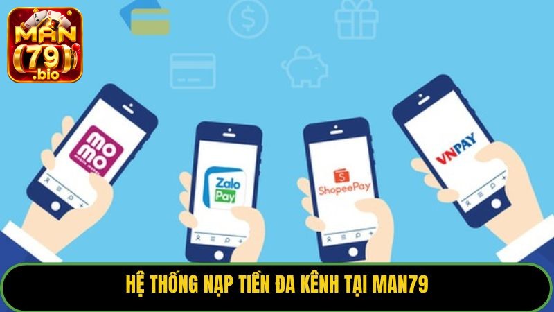 Hệ thống nạp tiền đa kênh tại Man79.